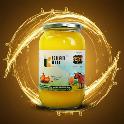 A2 Gir Cow Ghee Clarified Butter 8.45 Fl. Oz/250mL – 100% Pure Desi Ghee | Pasture-Raised | Gut Friendly Keto Friendly, Paleo, Lactose Free, Casein Free, Non-GMO |a2 ghee organic by Kishankriti