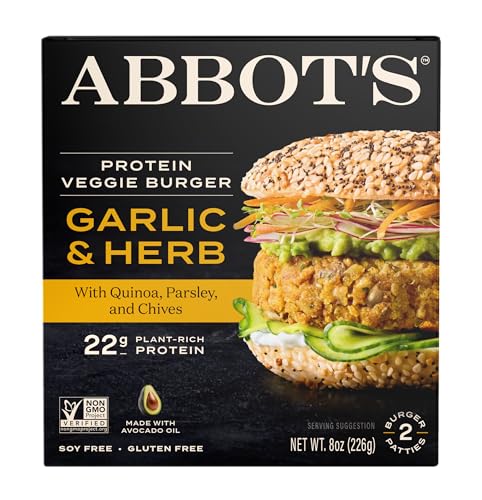 Abbot’s High-Protein Veggie Burger, Garlic & Herb