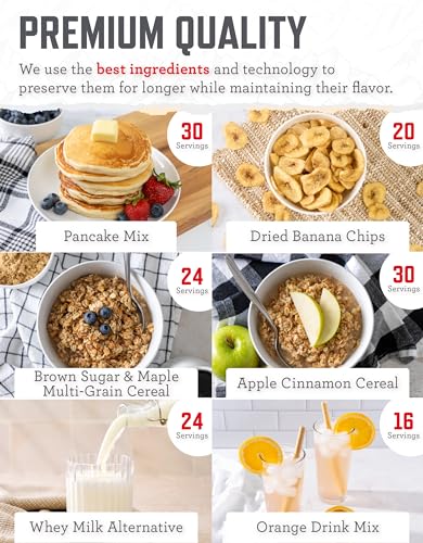 ReadyWise 30 Day Emergency Food Supply - 296 Servings, 2 Buckets, Freeze Dried Protein Meals, Survival Food Storage, Ready to Eat, up to 25 Year Shelf Life