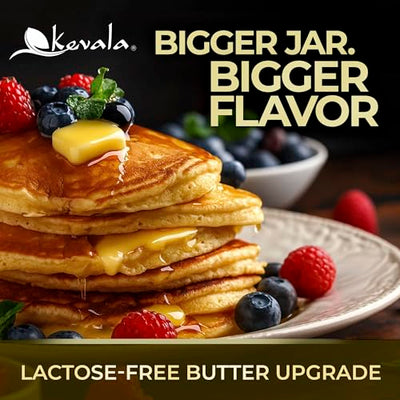 Kevala Ghee Clarified Butter - Made with Grass Fed Cow's Milk, Casein-Free and Lactose-Free Substitute to Regular Butter, Perfect for Bulletproof Coffee, Great for Keto and Low-Carb Diets, 17.6 oz