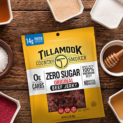 Tillamook Country Smoker Keto Friendly Zero Sugar Beef Jerky, Original, 6.5 Ounce