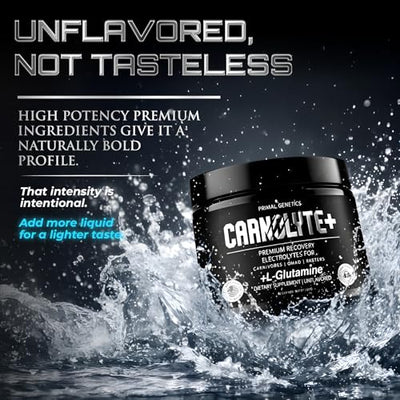PRIMAL GENETICS CARNOLYTE+ Carnivore Electrolytes Powder Unflavored – Fasting Salts - Cellular Hydration, Gut Support & Muscle Preservation – Zero Sugar, Carb Free Keto Electrolytes – 45 Day Supply