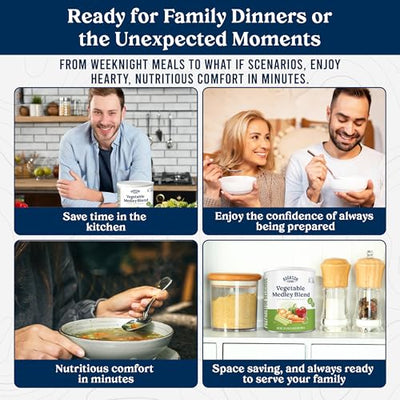 Augason Farms Vegetable Medley Blend Can - Dehydrated Mixed Veggies - Gluten Free Emergency Food Supply with Long Shelf Life for Survival, Disaster Prep & Everyday Meals - 131 Servings