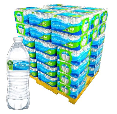 MMembers Mark 16.9 Oz Bottled Water – Full Pallet (48 Cases, 1920 Bottles) – 40 Bottles per Case – Ideal for Home, Office, and Events – Conveniently Delivered
