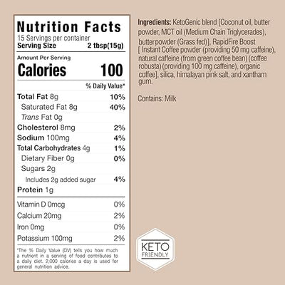 Rapid Fire Instant Coffee with MCT Oil & Grass-Fed Butter – Energy, Focus & Metabolism Support – Low Sugar Functional Coffee Mix – Keto & Low-Carb Friendly – Original Medium Roast, 15 Servings