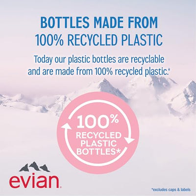 evian Natural Spring Water, PH Balanced with Natural Electrolytes, 16.9fl oz./500mL Bottles (pack of 24)