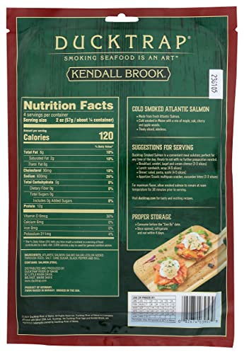 Ducktrap, Kendall Brook Cold Smoked Salmon, 8 Ounce