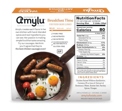 Amylu Chicken Sausage Breakfast Time 9oz