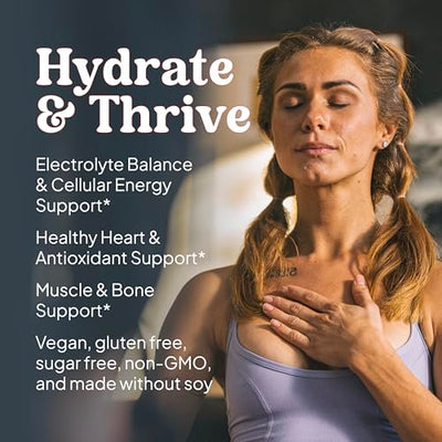 KAL Hydro Magnesium Plus Electrolytes Powder - Tropical Fruit Punch - Sodium, Chloride, Potassium Supplement - Hydration & Cellular Energy Drink Mix - No Sugar - 60-Day Guarantee, 50 Servings, 9.4 OZ