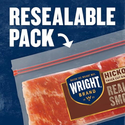 Wright, Thick Sliced Hickory Smoked Bacon, 24 oz