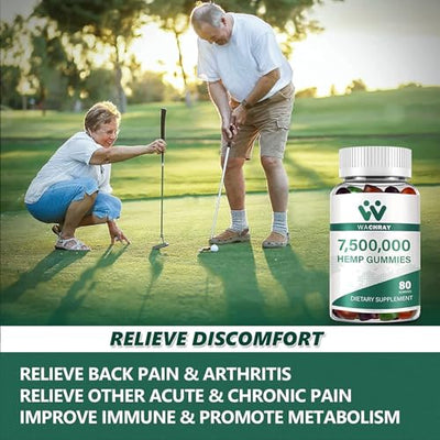 Organic Hemp Gummies High Potency for Pain Sleep Anxiety Advanced Extra Strength Edible Pure Hemp Oil Extract Relaxing Gummy Low Sugar (3-Pack)