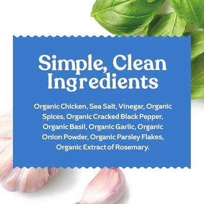 Amylu Foods Organic Sea Salt & Cracked Black Pepper Chicken Burger, Natural Ingredients,19g of Protein, Chicken Raised with No Antibiotics, Fully Cooked, Dairy-Free, Gluten-Free, Pork-Free, Whole30, No Nitrates or Nitrites, 8 oz