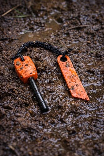 Fire Starter Magnesium Rod – Waterproof Ferro Rod with Striker – 20,000+ Strikes – Camping, Survival, Hiking, Bushcraft – Emergency Kit(Ultra-Compact)