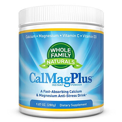Calcium Magnesium Powder Supplement - CalMag Plus with Vitamin C & D3 - Gluten Free, Non GMO - Natural Calm Cal Mag Drink - Cal-Mag for Muscles - Calm Sleep Magnesium Drink Powder - Calcium Supplement