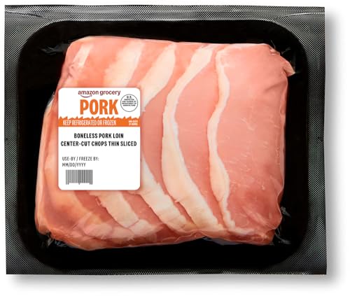 Amazon Grocery, Pork Loin Center-Cut Chops Thin-Sliced, Boneless, Weight Varies
