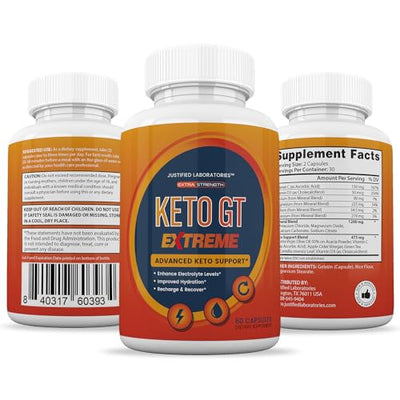 (10 Pack) Keto GT Extreme Keto Pills 1675MG New & Improved Formula Contains Apple Cider Vinegar Extra Virgin Olive Oil Powder Green Tea Leaf 600 Capsules