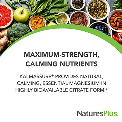 NaturesPlus KalmAssure Magnesium Powder - 0.9 lb - Pink Lemonade Flavor - Supports Nerve and Muscle Relaxation - Non-GMO, Gluten Free, Vegan - 60 Servings