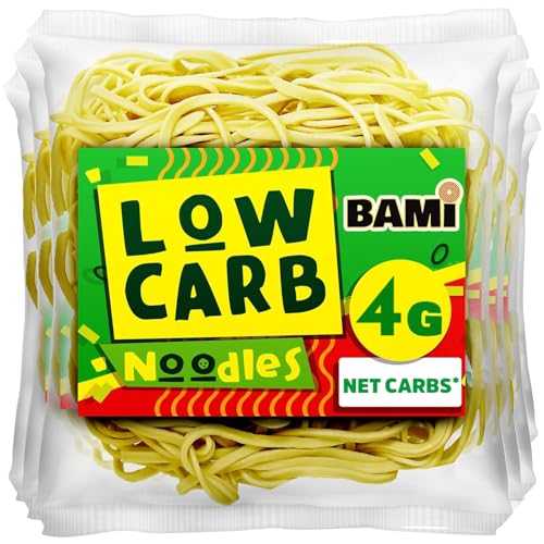 Low Carb Noodles Keto Ramen Noodles (6 Packs) 4g net carb + 5g protein in one healthy ramen noodle. Low Sodium ramen noodles are high protein noodles. Suitable for keto pasta use in sauce or soup or stir fry low carb pasta. More al-dente than konjac & shi