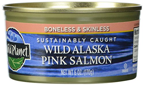 Wild Planet Wild Pink Salmon, Canned Salmon, Sustainably Wild-Caught, Non-GMO, Kosher 6 Ounce can