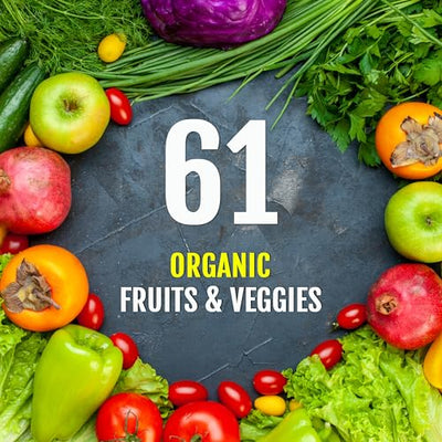 UpNourish Organic Fruits and Veggies Supplement - Support Diet Balance, Body Cleanse & Energy - 480 Fruits and Super Greens Capsules from Nature - Fruit and Vegetable Supplements for Adults & Kids