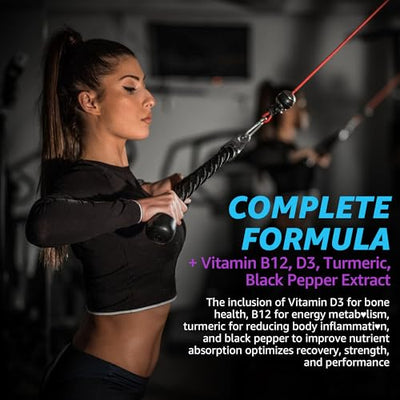 Zinc and Magnesium Supplement, Zinc Magnesium Aspartate Post Workout Gummies for Men Women, with Vitamin B6, B12, D3, Turmeric for Nighttime Recovery, Reduce Fatigue, Boost Immunity & Sleep, 120 Count