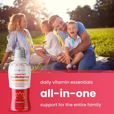 NutraChamps Complete Liquid Multivitamins | No Added Sugar | Vitamins for Women, Men & Kids | Vegan Liquid Vitamin Multimineral Supplement | Energy, Immunity & Beauty