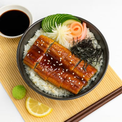 OCEANZEN Sushi Eel (Unagi Kabayaki) – Premium Grilled Freshwater Eel, 10–12 oz per Pack – Frozen with Sweet Soy Glaze – Fully Cooked & Ready to Eat for Sushi & Rice Bowls – 4 Packs