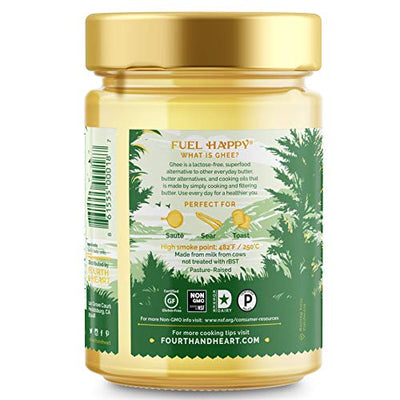 4th & Heart Original Ghee Original Grass Fed Ghee Butter by , (2 x 16oz Jars), Keto, Pasture Raised, Non-GMO, Lactose and Casein Free, Certified Paleo, 32 Ounce (Pack of 2)