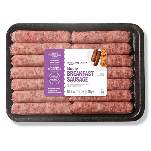 Amazon Grocery, Maple Breakfast Sausage Links, 12 Oz, Frozen (Previously Fresh Brand, Packaging May Vary)