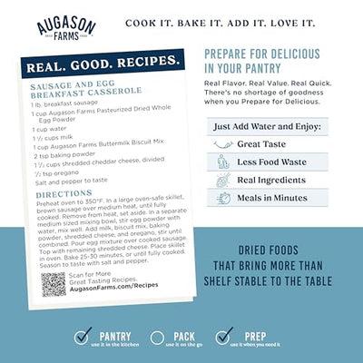 Augason Farms Dried Whole Egg Powder Can - Pasteurized Eggs for Kitchen use, Baking meals & Daily use - Emergency Food Storage - Long Shelf Life Powdered Eggs - 85 Servings