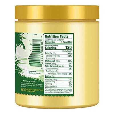 4th & Heart Original Ghee Original Grass Fed Ghee Butter by , (2 x 16oz Jars), Keto, Pasture Raised, Non-GMO, Lactose and Casein Free, Certified Paleo, 32 Ounce (Pack of 2)