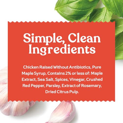 Amylu Foods Chicken Sausage Breakfast Patties, Maple, Natural Ingredients, 14g of Protein, GAP Chicken Raised with No Antibiotics, Fully Cooked, Gluten-Free, Pork-Free, No Nitrates or Nitrites, 12 oz