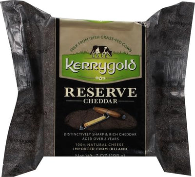 Kerrygold Reserve Cheddar Aged 2 Years, 7 Ounce All-Natural Irish Cheddar Made with Milk from Grass-Fed Cows