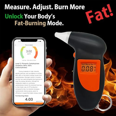Reflex Smart Ketone Breath Meter | Cheaper Than Test Strips | Ketone Analyzer | Ketone Meter Monitor | Real-Time Fat Burning Rate | Fitness Tracking | Free Apps