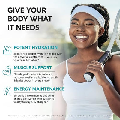Electrolytes - Electrolyte Tablets with Magnesium, Sodium, Potassium, Chloride, Vitamins D3 & B6, Kelp Powder - Salt Pills - Made in USA - Oral Tablets as Capsules - Vegan & Keto Friendly - 120 Tabs