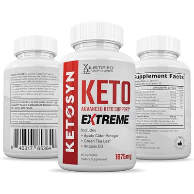 (2 Pack) Ketosyn Keto ACV Extreme Pills 1675 MG Keto Support Blend Capsule Alternative to Keto ACV Formulated with Apple Cider Vinegar Extra Virgin Olive Oil Powder Green Tea Leaf 120 Capsules