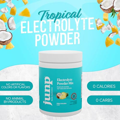 JUNP Electrolytes Powder No Sugar No Carbs – Pina Colada Coconut Pineapple Keto Electrolyte Drink Mix - Potassium & Salt Hydration Powder Electrolytes - Zero Calorie Sugar Free Electrolyte Powder 90ct