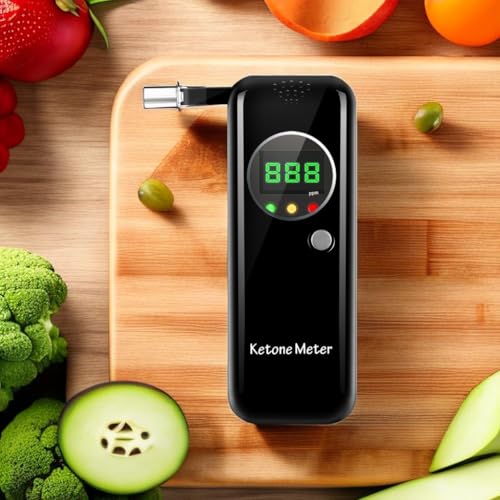 Ketone Breath Tester, Ketosis Breath Analyzer, Keto Test Ketosis with 10pc Mouthpieces(mmol/L) (Black 2)