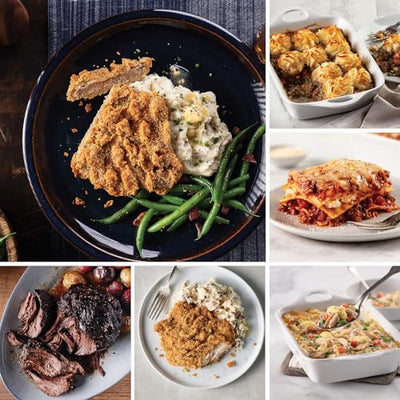 Omaha Steaks Comfort of Home Gift (Chicken Fried Steaks, Fully Cooked Beef Pot Roast, Chicken Fried Chicken, Baked Chicken & Dumplings, Meat Lover's Lasagna, Beef Shepherd's Pie, and more)