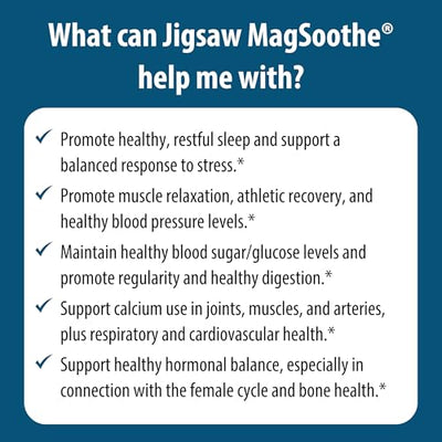 Jigsaw Health MagSoothe | Fast-Acting, Calming Magnesium Glycinate Powder Supplement | Raspberry Lemonade Flavor | 60 Servings (Jar)