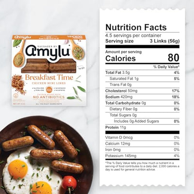 Amylu Chicken Sausage Breakfast Time 9oz
