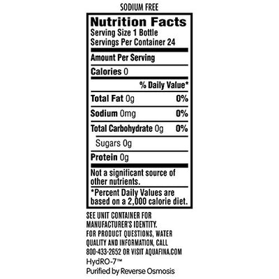 Aquafina Water, Purified, 16.9 Fl Oz (Pack of 24)