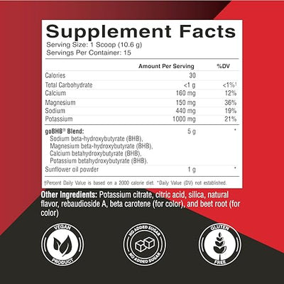 KETO SCIENCE Ketones Powder, Exogenous Ketone Powder, with goBHB, Keto Electrolytes Powder, Supports Metabolism, Intermitten Fasting, Focus and Workout Support, Passion Fruit Flavor, 15 Servings