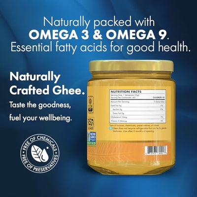 MoreLife Market Organic Classic Ghee | Traditional Ayurvedic Clarified Butter for Cooking & Wellness | Digestion & Skin Health – Lactose-Free, Preservative-Free | Ayurvedic Ghee – 9oz