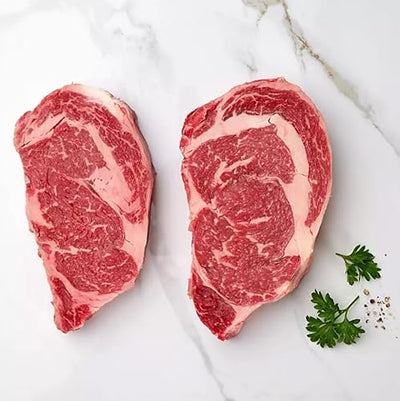 [Total 16 Steaks] Grass-Fed Ribeye Steaks – 100% Grass-Fed & Grass-Finished, All-Natural, Halal – 10 oz. Each, Tender & Flavorful – Raised in Australia – Ships Frozen via Express Mail with Insulated Box & Ice Packs