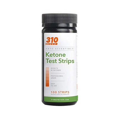 Ketone Testing Strips by 310 Nutrition (100 Strips) - Test Ketosis Levels During Low Carb Keto Diet - Accurate Urine Test for Ketogenic Measurement