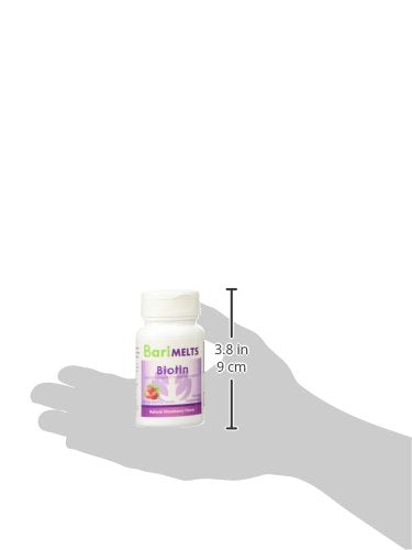 BariMelts Biotin, Dissolvable Bariatric Vitamins, Natural Strawberry Flavor, 90 Fast Melting Tablets