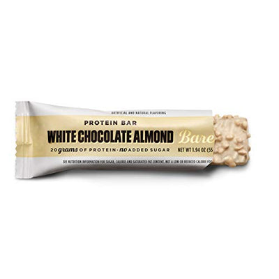 Barebells White Chocolate Almond High Protein and Low Carb Bar, 12 x 55g (1,94 oz) Low Sugar Snack Protein Bar with 20g protein