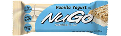 NuGo Protein Bar, Vanilla Yogurt, 11g Protein, 170 Calories, Gluten Free, 1.76 Ounce (Pack of 15)