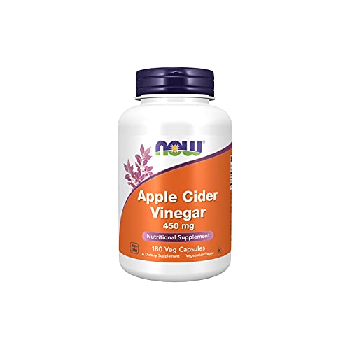 NOW Supplements, Apple Cider Vinegar 450 mg, Derived from Fermentation of Sweet Apple Cider, 180 Capsules